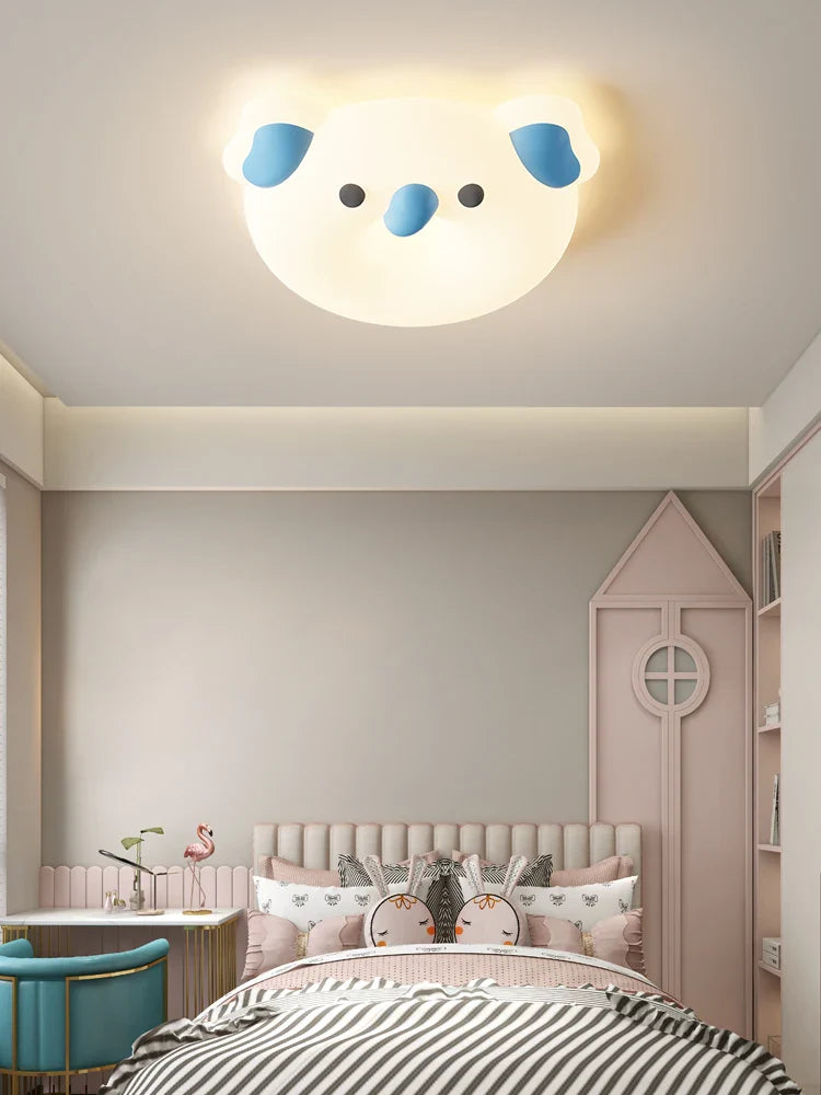 Afralia™ Small Animals LED Chandelier for Kids Bedroom Nursery, Creative Baby Ceiling Lamp