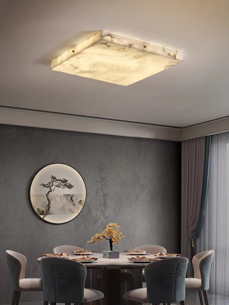 Afralia™ Spanish Marble Ceiling Light for Luxe Living Room Décor.