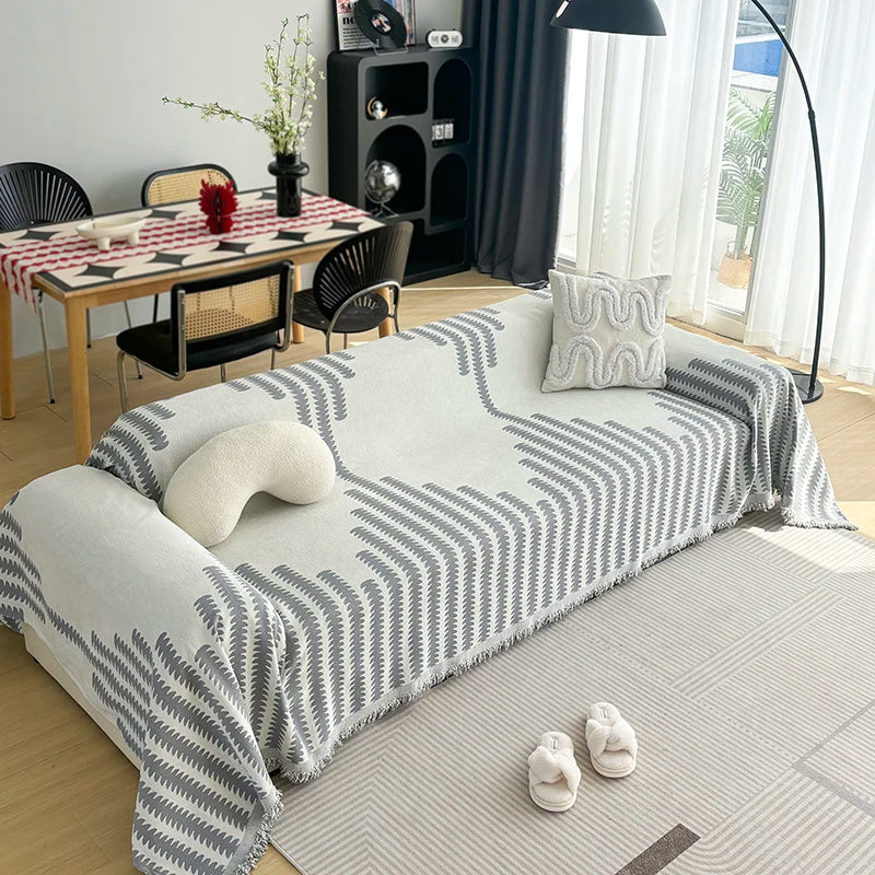 Afralia™ Chenille Sofa Cover: Thickened, Non-slip Couch Towel for Pets & Kids