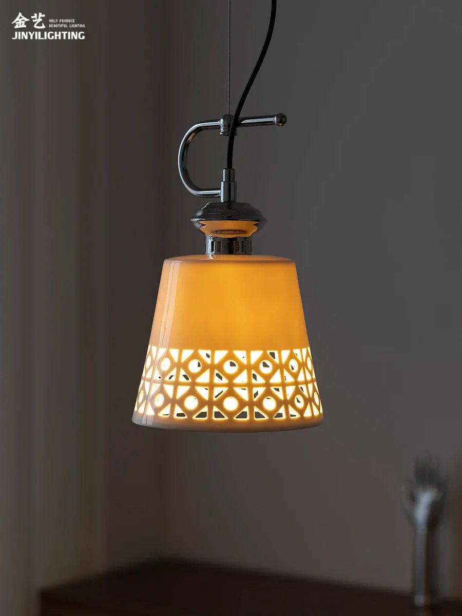 Afralia™ Ceramic Pendant Light, Nordic Retro Style for Bedroom, Aisle, Dining Room