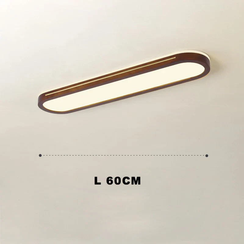 Afralia™ Wood LED Ceiling Lamp | Decorative Solid Wood & Acrylic Panels