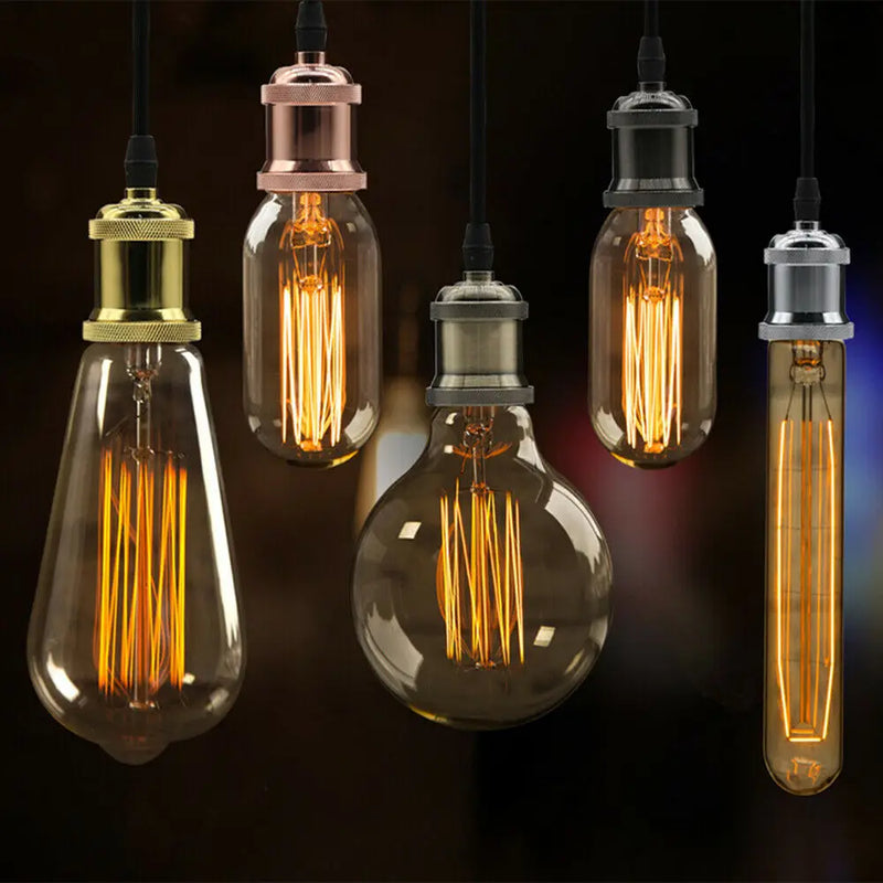 Afralia™ Vintage Industrial Ceiling Pendant Light Base, Simple Retro E27 Lamp Holder Fitting