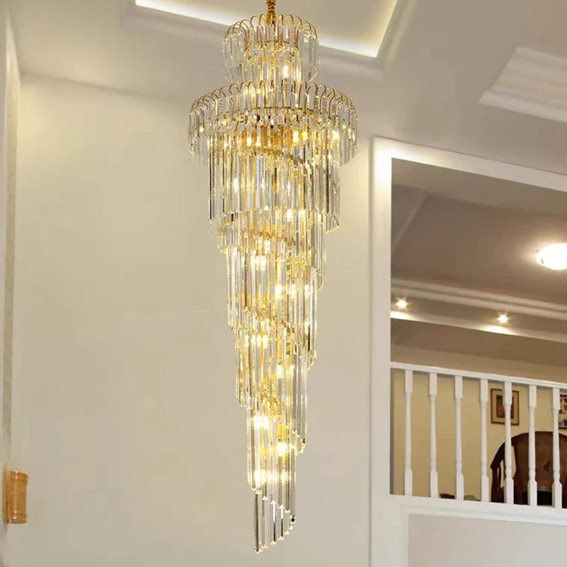 Afralia™ Modern Crystal Loft Chandelier for Luxury Living Spaces