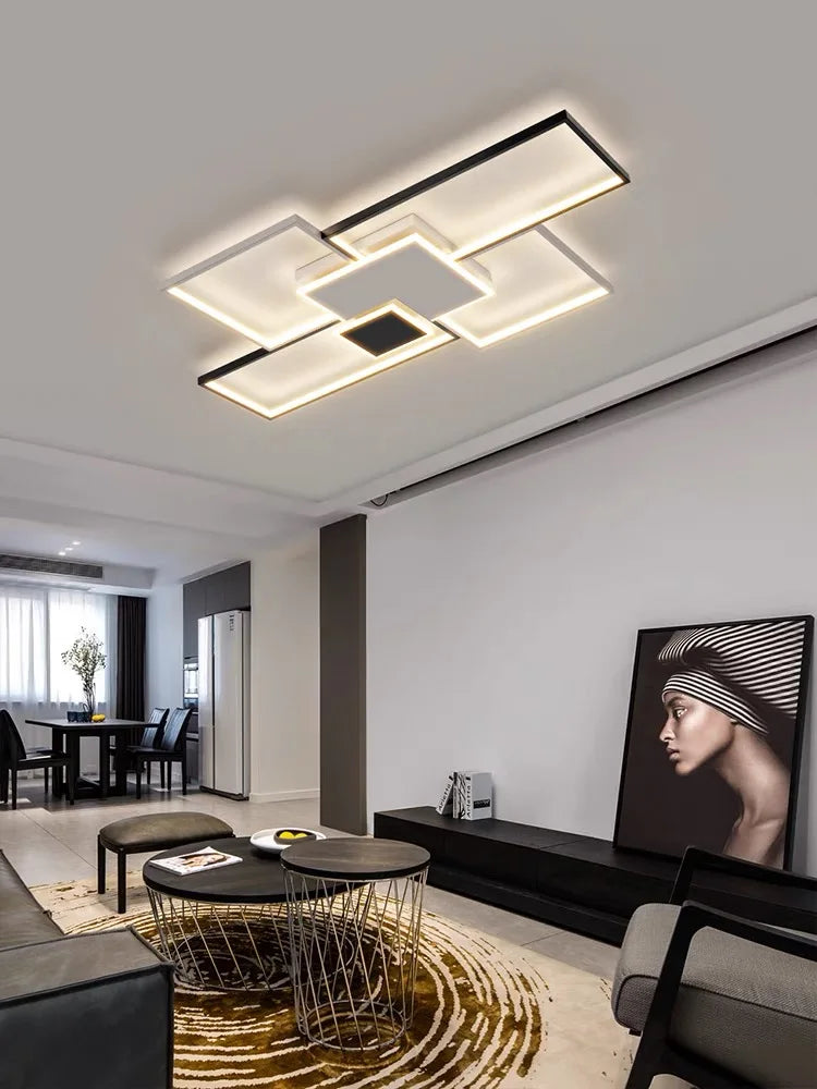 Afralia™ Modern LED Chandelier Ceiling Lights for Living Dining Bedroom Hall Indoor Lighting