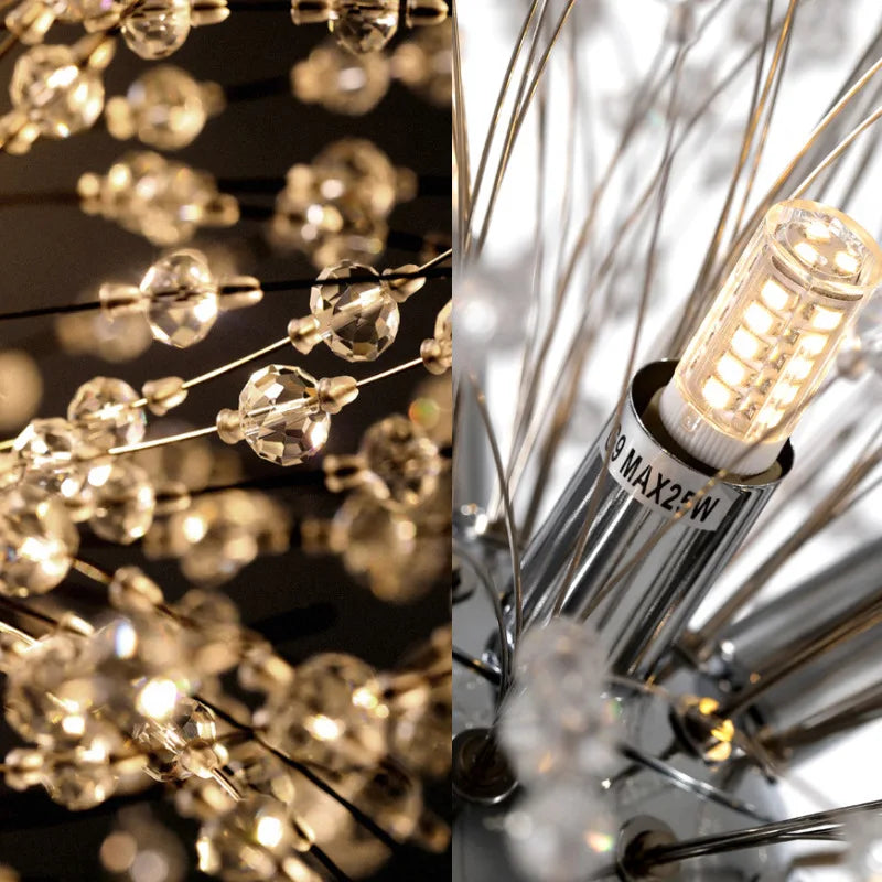 Afralia™ Rectangle Crystal Chandelier - Mid-century Art Deco Long Hanging Lamp