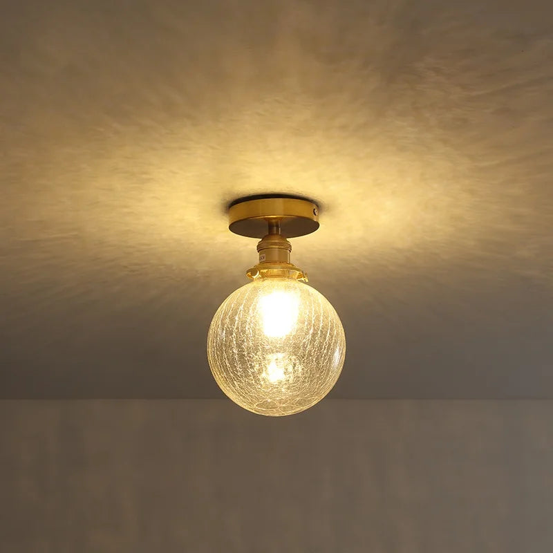 Afralia™ Copper Glass LED Ceiling Light: Nordic Modern Living Room Home Lighting