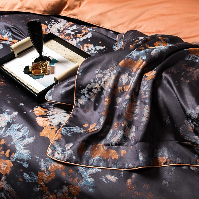 Afralia™ 1500TC Jacquard Egyptian Cotton Bedding Set for Queen King Linens