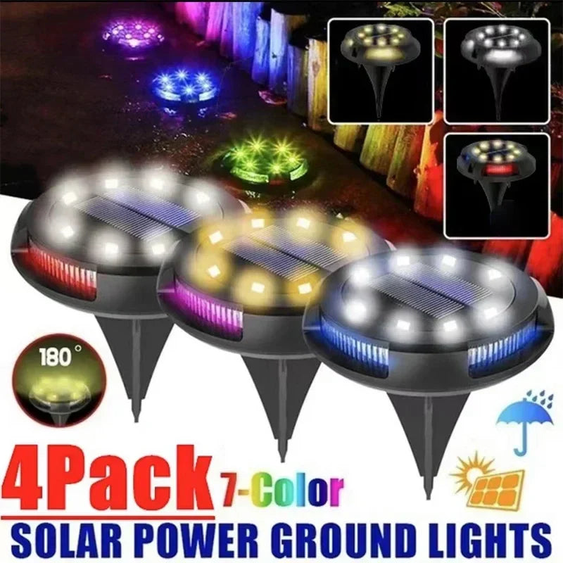 Afralia™ Solar Disk Light - Outdoor Garden LED Spotlight for Deck and Pathway