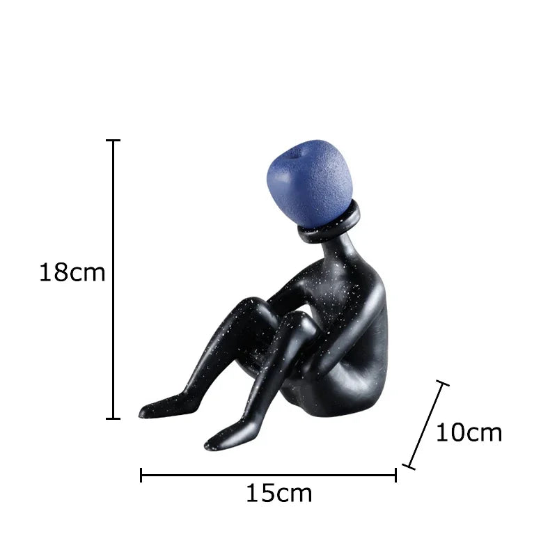 Afralia™ Abstract Thinker Resin Sculpture for Room Aesthetics Ornaments and Decor