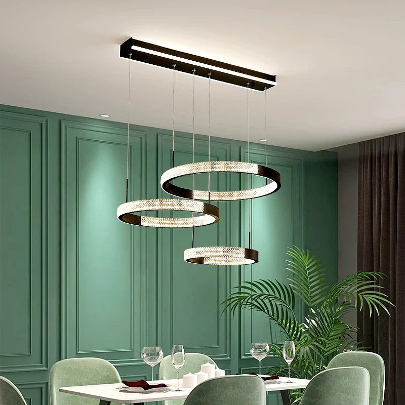 Afralia™ Modern LED Chandelier for Simple Living Room Lighting