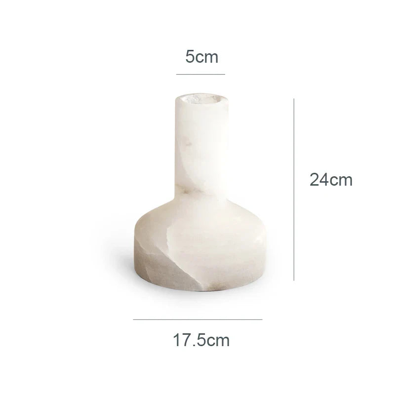 Afralia™ White Onyx Marble Vase for Modern Decor