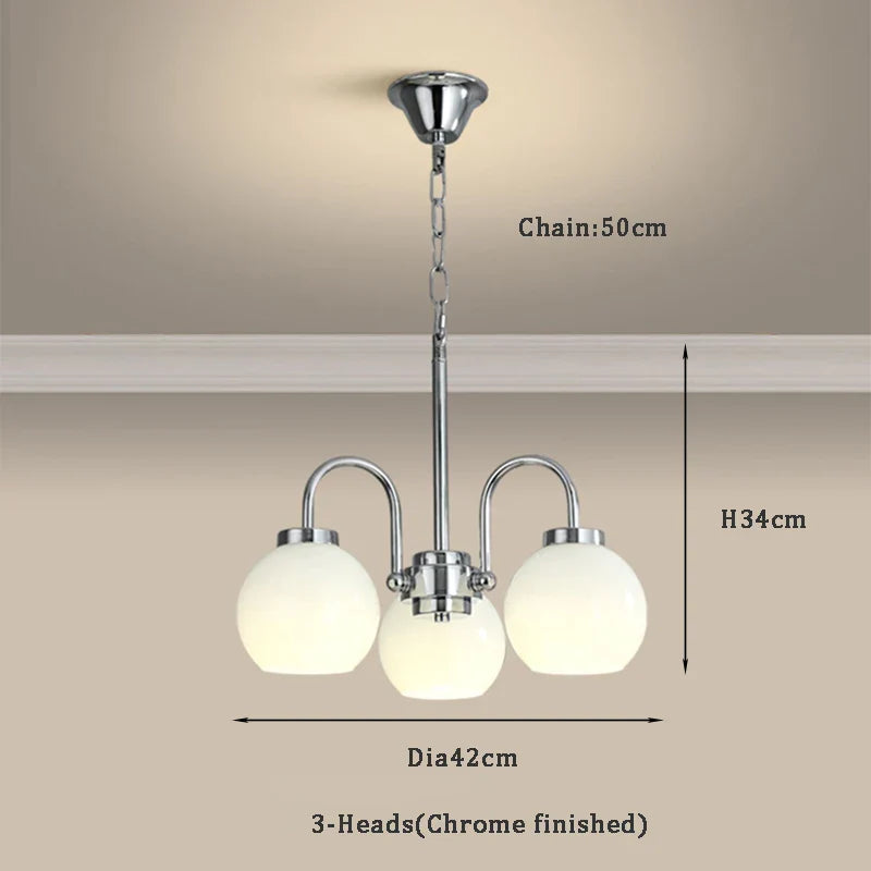 Afralia™ Retro Glass Pendant Chandelier for Living Room, Bedroom, Hotel