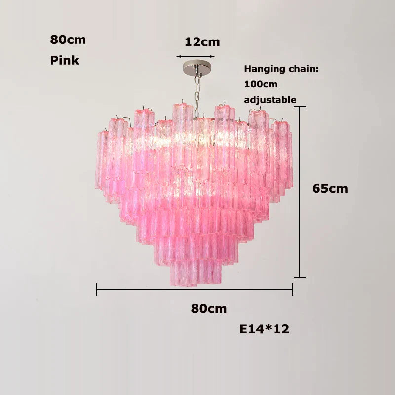 Afralia™ Glass Tube LED Chandelier - Dimmable Hanging Light for Dining Room