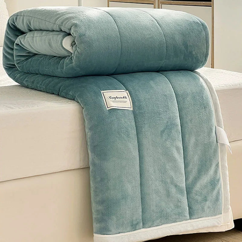 Afralia™ Cozy Imitation Lamb's Wool Blanket - Warmth for Beds, Adults & Kids