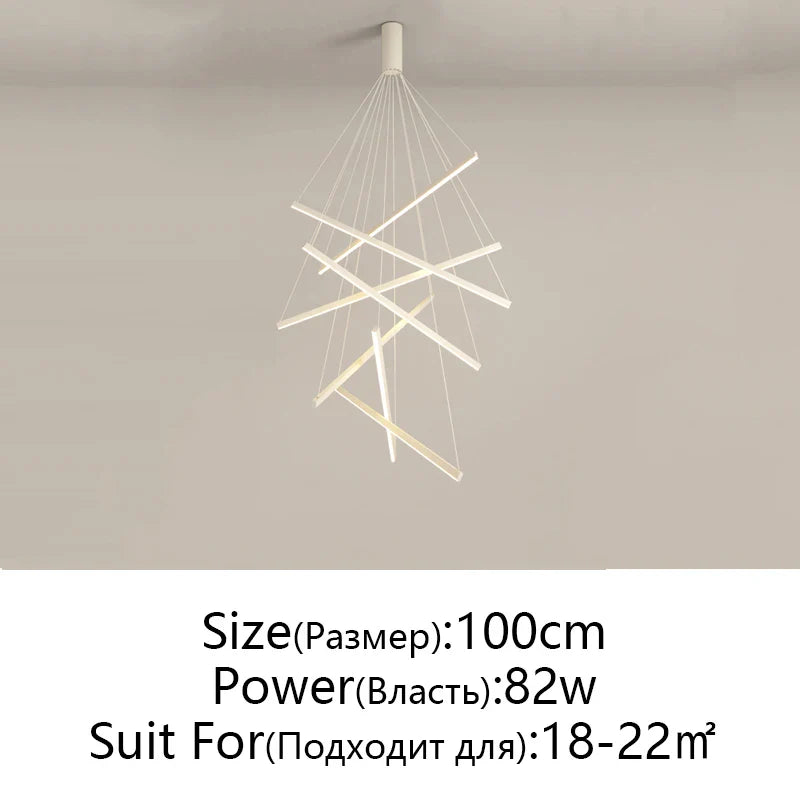 Afralia™ LED Chandelier: Modern Luster Lighting for Stair Hall Bedroom Room Duplex Building