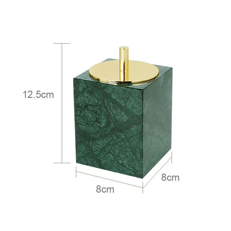 Afralia™ Marble Vanity Mirror Tray Luxury Bathroom Accessories