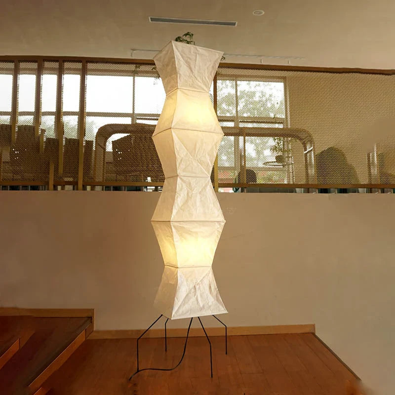 Afralia™ Wabi-sabi Noguchi Floor Lamp LED E27 Rice Paper Zen Art Lighting