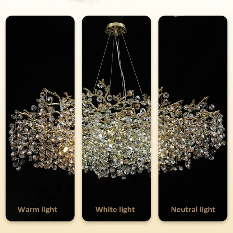 Afralia™ Sun Crystal Chandelier for Elegant Living Room & Lobby Lighting
