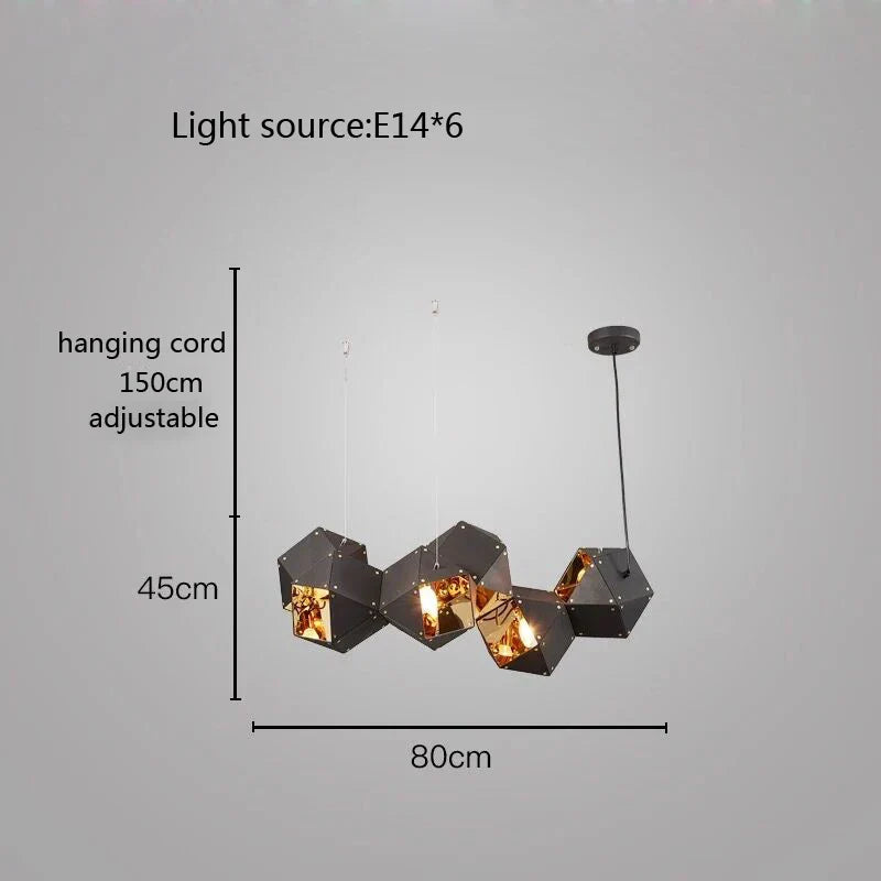Afralia™ Cube LED Pendant Light: Art Deco Hanging Lamp for All-Match Style