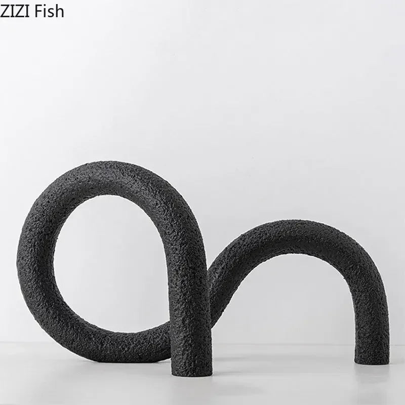 Afralia™ Abstract Twisted Knot Sculpture for Room Aesthetics Decor