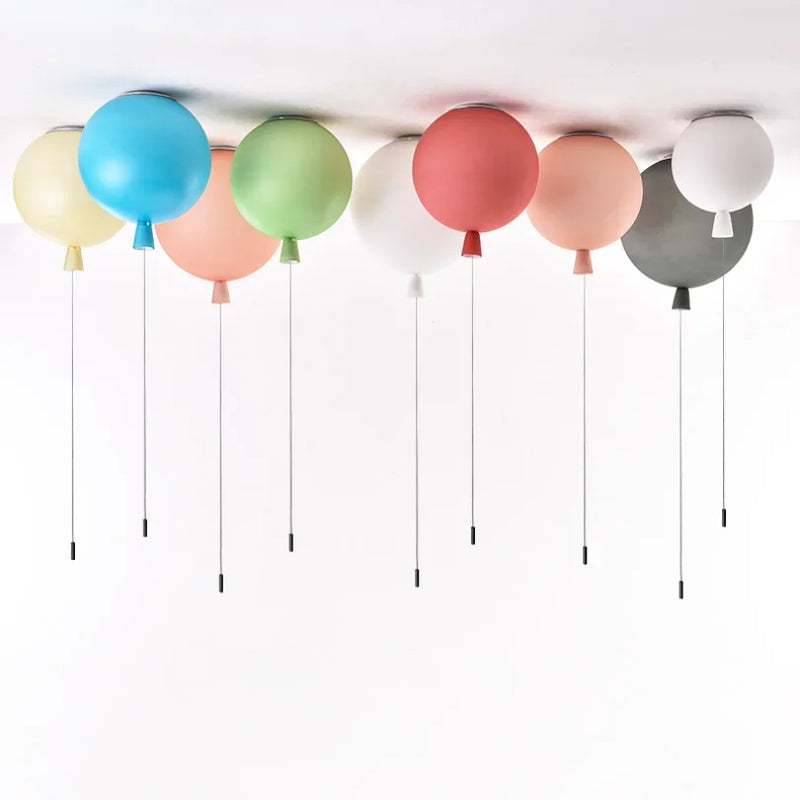 Afralia™ Balloon Ceiling Lamp: Colorful LED Hanging Light for Kids' Room, Bedroom, Restaurant, Hallway