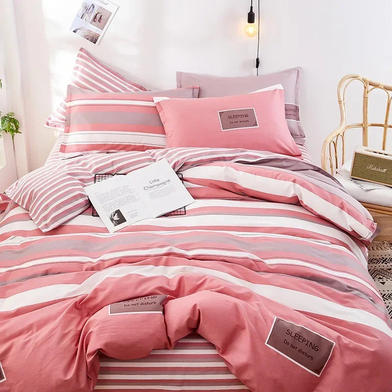 Afralia™ Small Floral Cotton Bedding Set for Soft Skin-Friendly Duvet Cover Sets