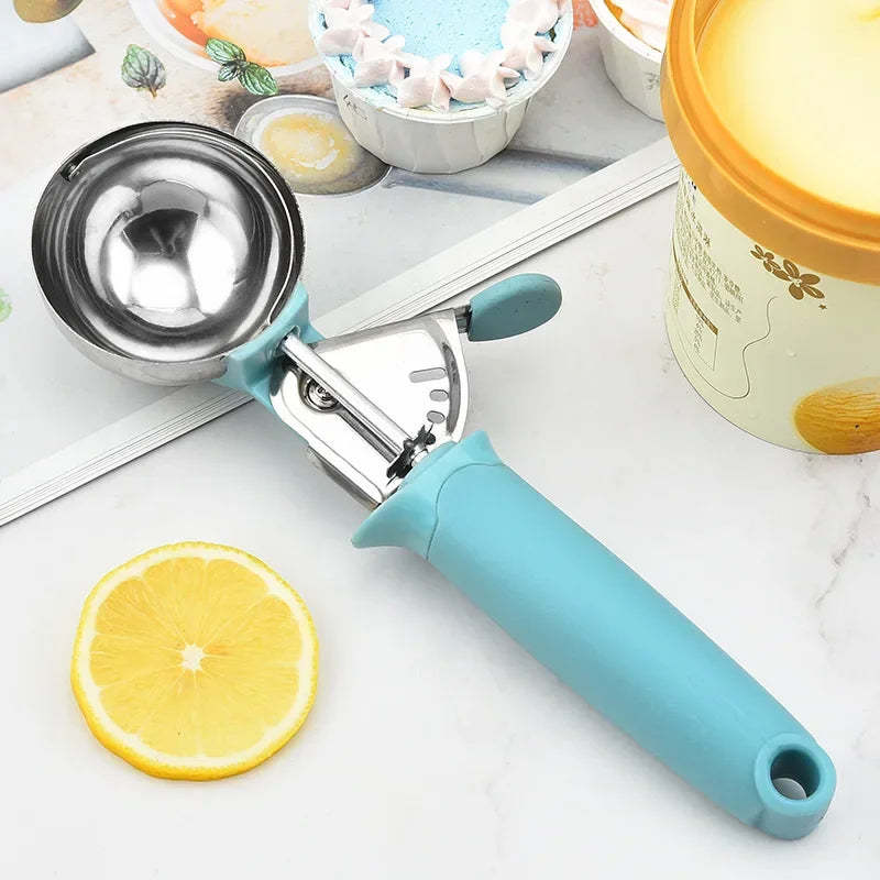 Afralia™ Stainless Steel Ice Cream Scoop & Fruit Baller Kitchen Gadget