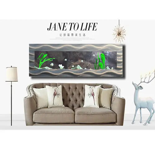Afralia™ Ultra Clear Tempered Fish Tank: Wall Hanging Aquarium with No-Water Change