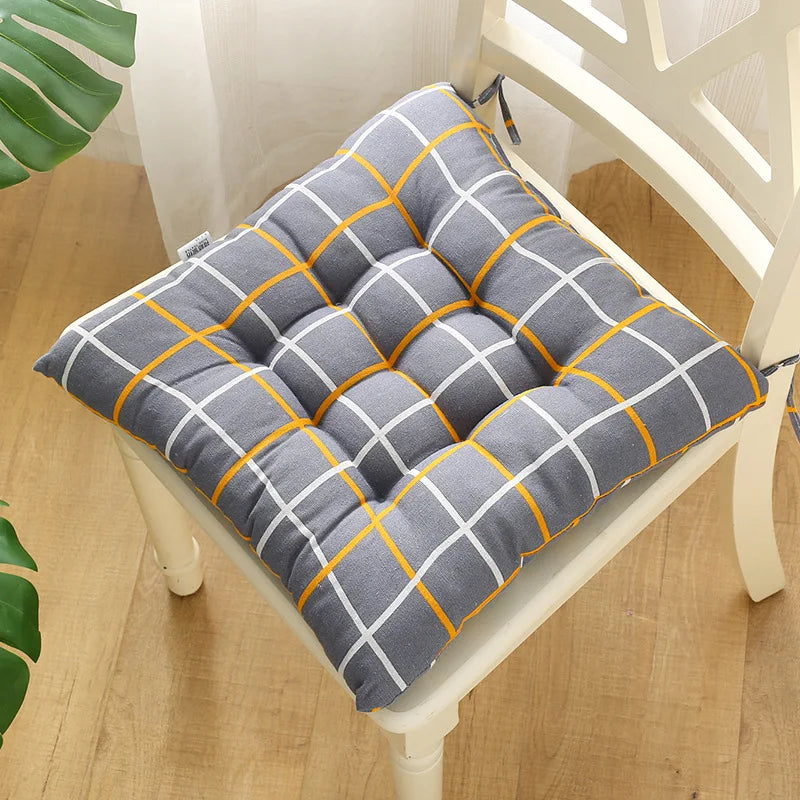 Afralia™ Square Cotton Upholstery Chair Cushion for Office, Home, Car, Garden, or Lounge