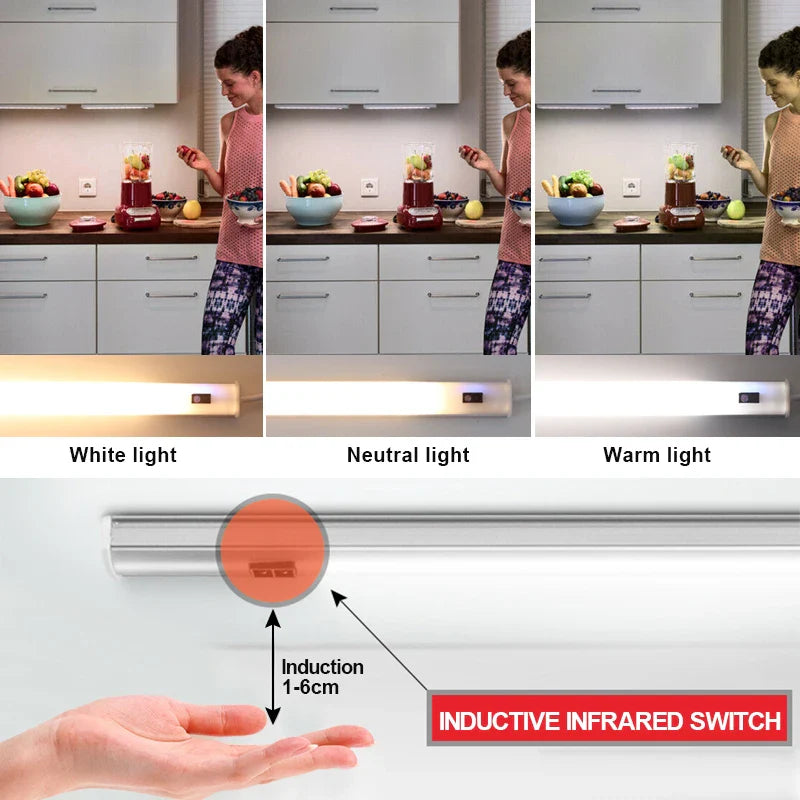 Afralia™ LED Under Cabinet Lights PIR Motion Sensor Night Light