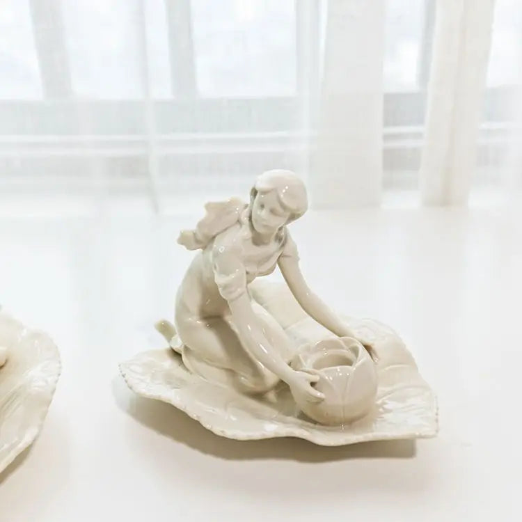 Afralia™ Ceramic Goddess Candle Holder - High Temperature Ornament