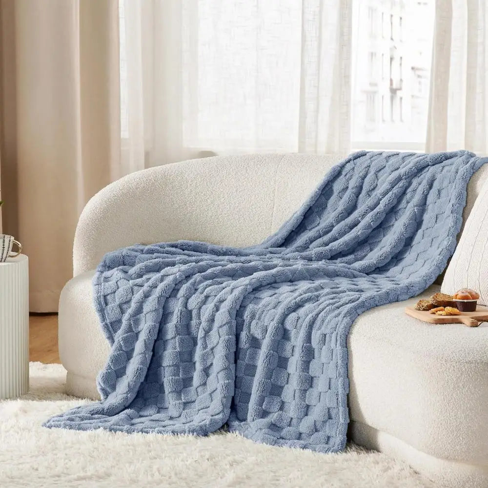 Fluffy Warm Blanket for Sofa Chair by Afralia™ - Cozy Outdoor Camping Picnic Travel