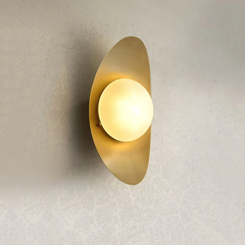 Afralia™ Luxury Yuanbao Iron Wall Lamp - Gold LED Light for Modern Spaces