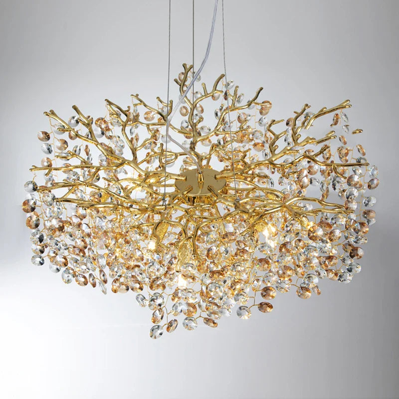Afralia™ Luxury Crystal Chandelier for Villa Dining Room Living Room Bedroom