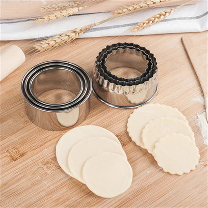 Afralia™ Stainless Steel Dumplings Wrappers Set - Baking Tool for Perfect Dough Cutting