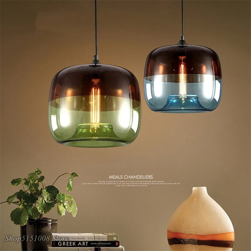 Afralia™ Nordic Modern Apple Glass Pendant Lights for Living Room Home Decor