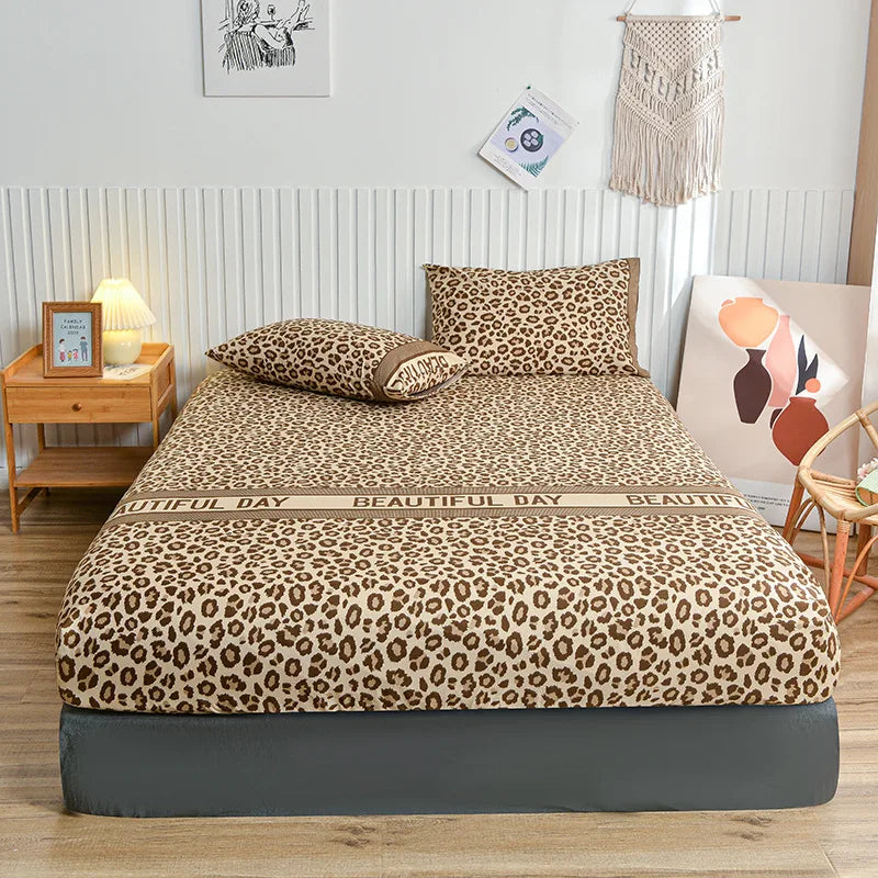 Afralia™ Ceramic Patterned Bedsheets Set with Bedspread & Pillowcases