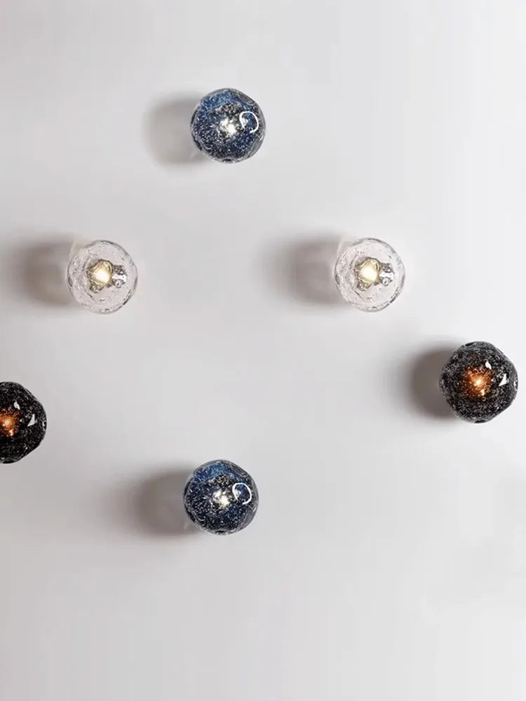 Afralia™ Crystal Glass Wall Sconce Lamps for Stylish Living Room and Bedroom Lighting