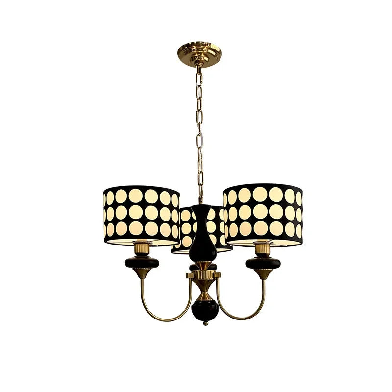 Afralia™ Medieval Fabric Ceiling Chandeliers for Home and Hotel Indoor Light Decoration