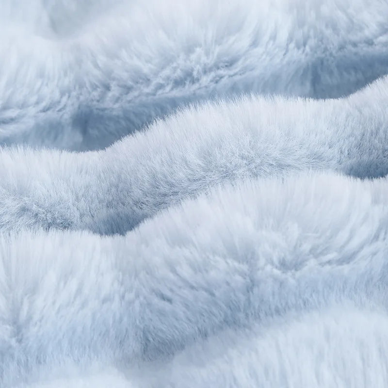 Afralia™ Bubble Rabbit Velvet Blanket: Soft Plush Sofa Cover for All Seasons