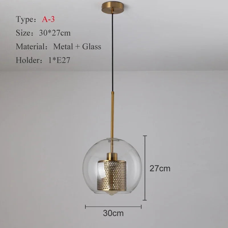 Afralia™ Nordic Glass Pendant Light for Kitchen Coffee Bar Dining