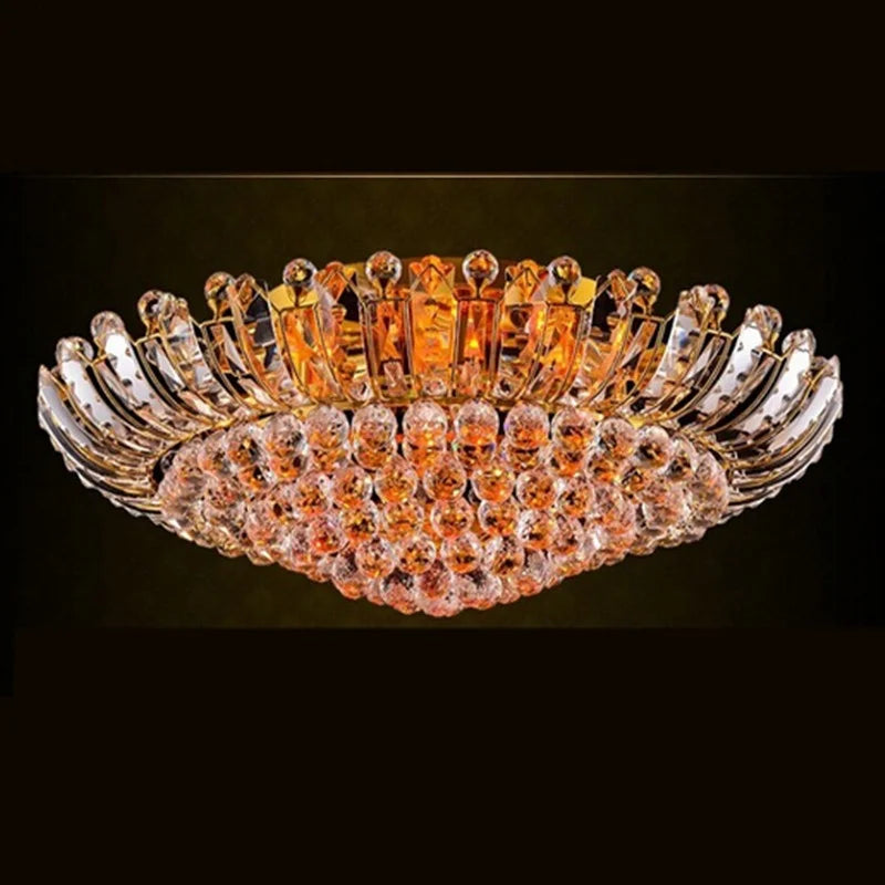Afralia™ Lux Crystal LED Ceiling Light for Living Room & Bedroom