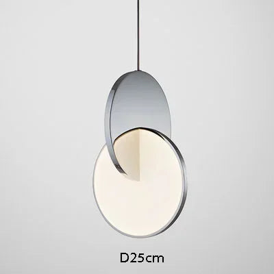 Afralia™ Round LED Pendant Light Modern Mirror Design for Home Decor