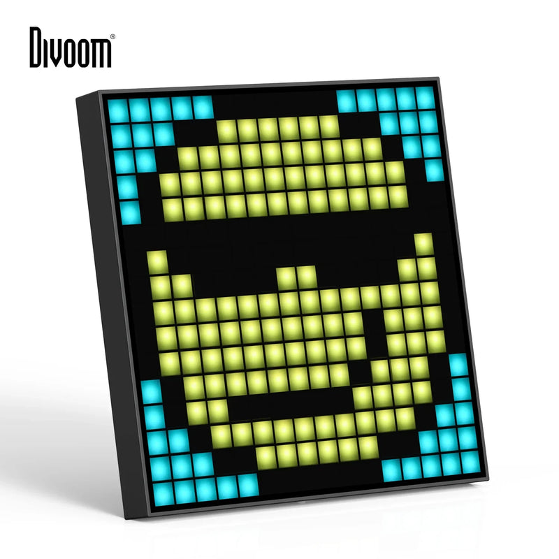 Afralia™ Pixoo-16 Pixel Art WiFi Display Clock & Social Media Tracker Home Decor