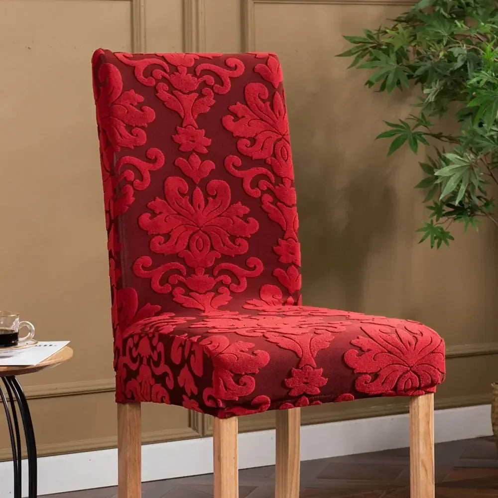 Afralia™ 3D Embossed Print Spandex Chair Cover Slipcovers - Stretch, Elegant, Durable