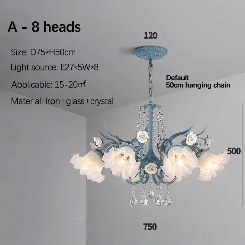 Afralia™ Modern LED Crystal Flower Chandelier for Living Room, Dining Room, Bedroom, Hotel, Shop