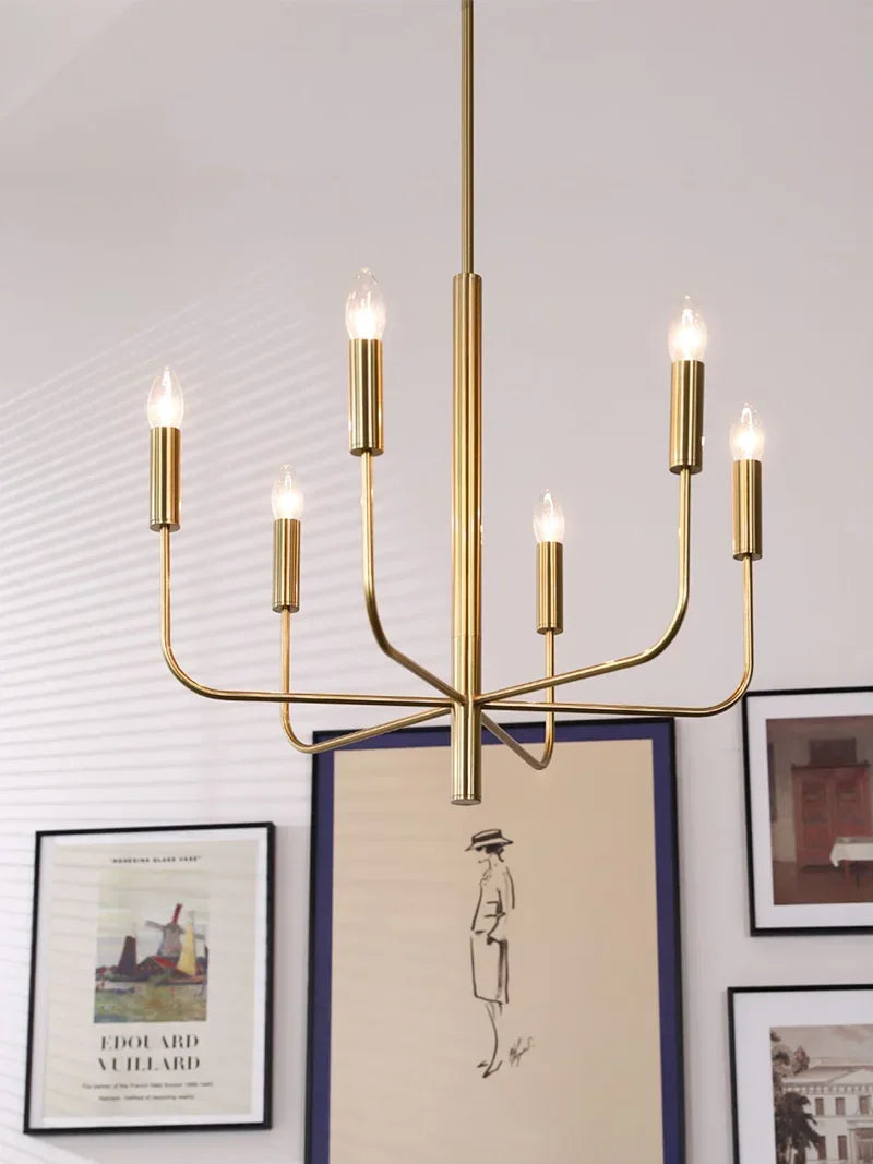 Afralia™ Modern Iron Chandelier E14 Droplight for Dining Room and Living Room