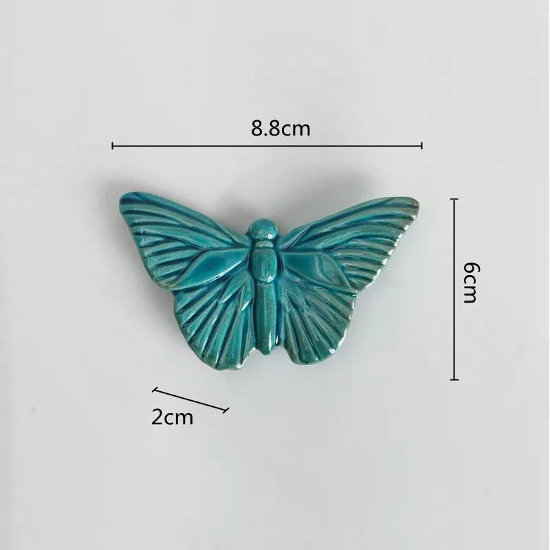 Afralia™ Ceramic Butterfly Wall Decor - 3D Papilionid Aesthetic Hanging Art