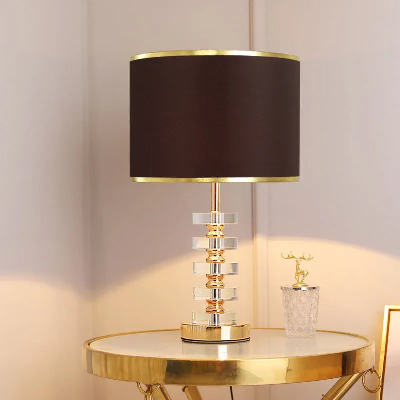 Afralia™ Crystal Table Lamp: Elegant Modern American Style for Living Room Bedroom