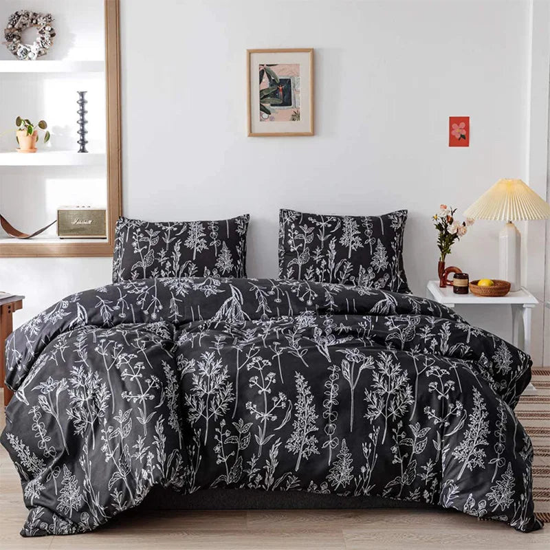 Afralia™ Boho Chic Stripe Bedding Set with Pillowcase - Ultra-Soft Microfiber Quilt Cover